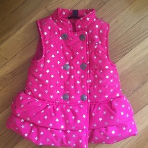 Pink toddler puffer vest
